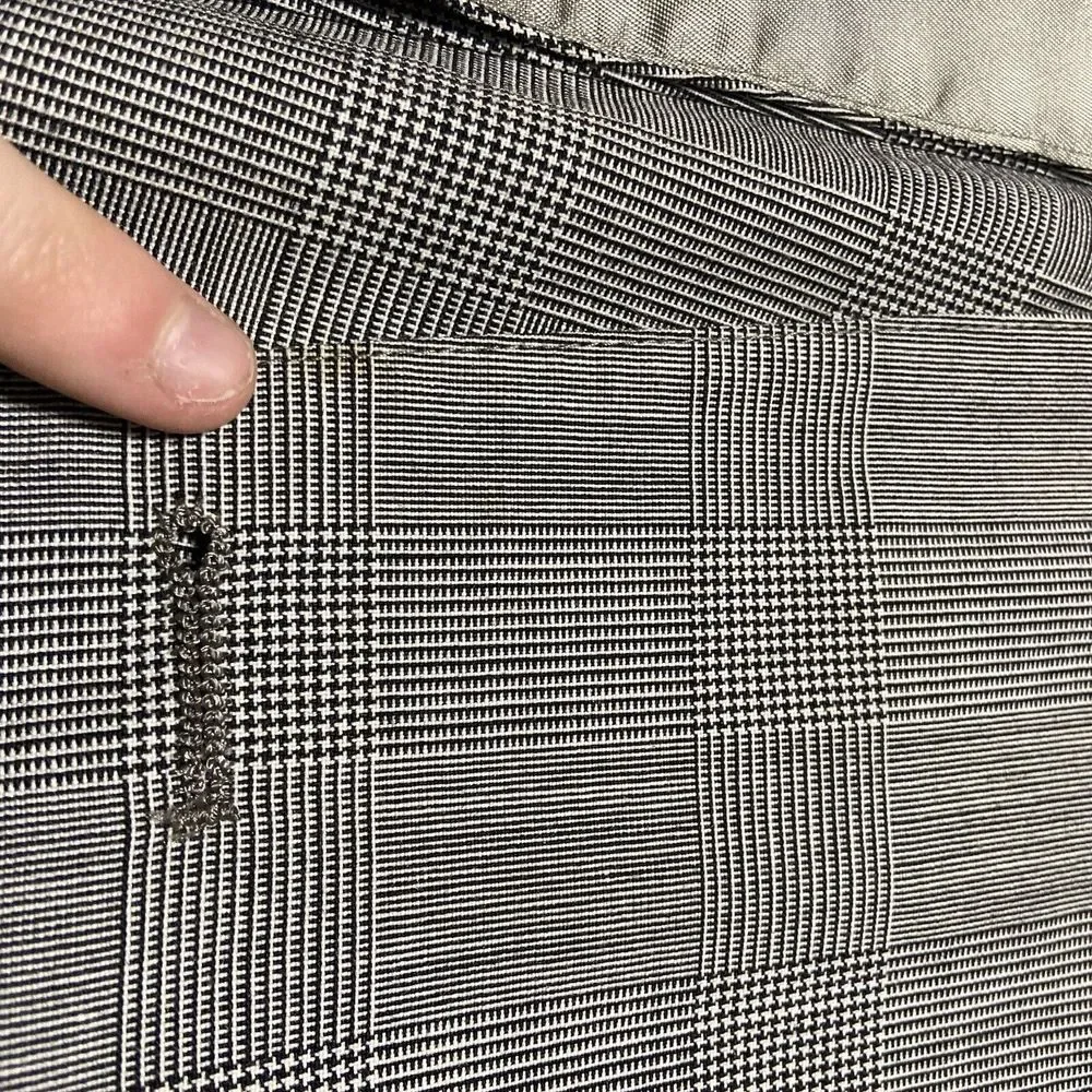 VTG Brooks Brothers Men's Sport‎ Coat Blazer Plaid Size 42L Union USA Black Wool